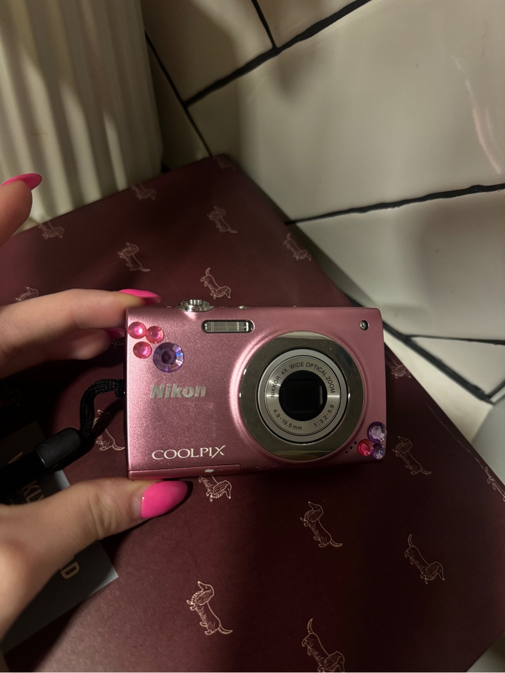 Nikon COOLPIX Compact Digital Camera - Pink with Decorative Gems
